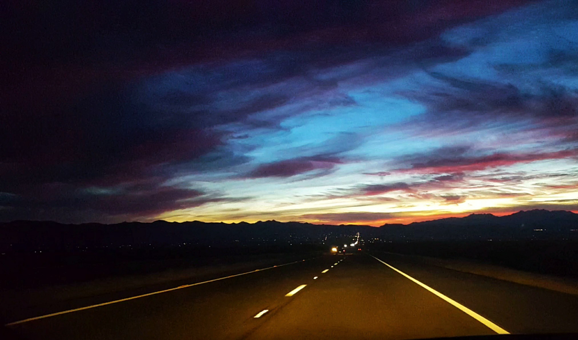 Sunrise on the 68 near Golden Valley